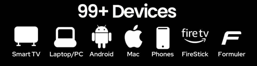 IPTV USA streaming on multiple devices including Smart TV, Firestick, and mobile